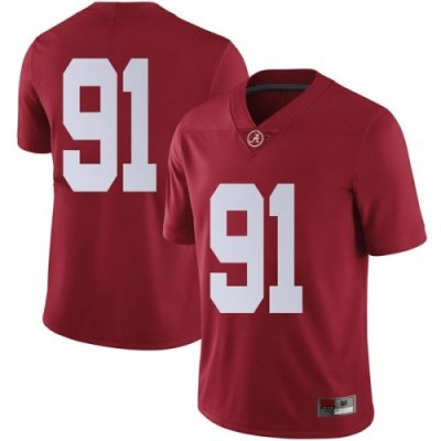 Men's Alabama Crimson Tide #91 Tevita Musika Crimson Limited NCAA College Football Jersey 2403BRCK6